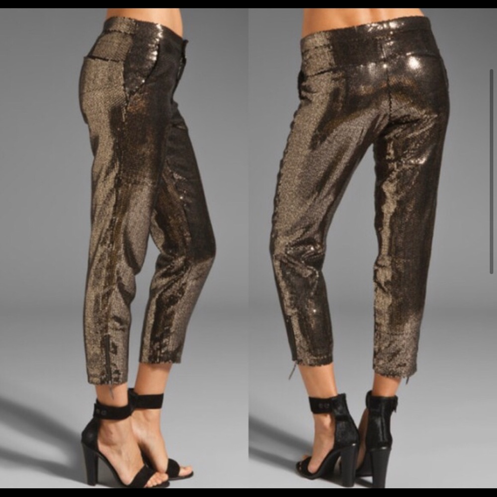 Hunt No More So Long Bronze Sequin Pant
